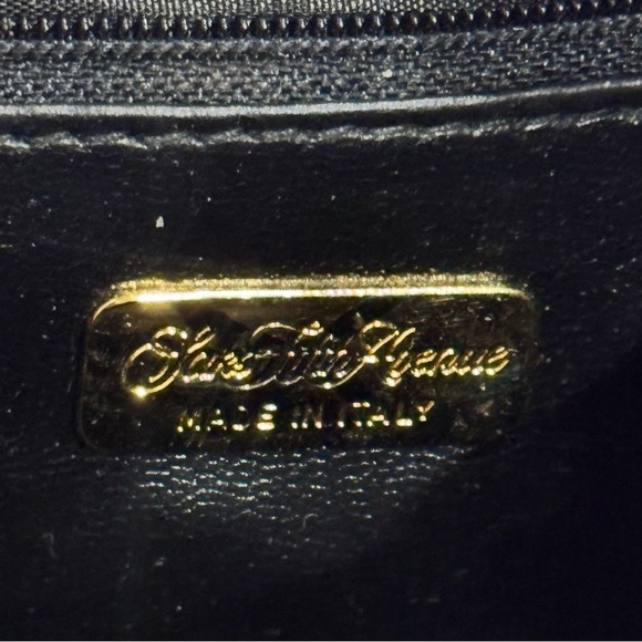 Saks Fifth Avenue Royal Purple Satin Mini Purse with Rhinestone Detailing - Picture 8 of 11